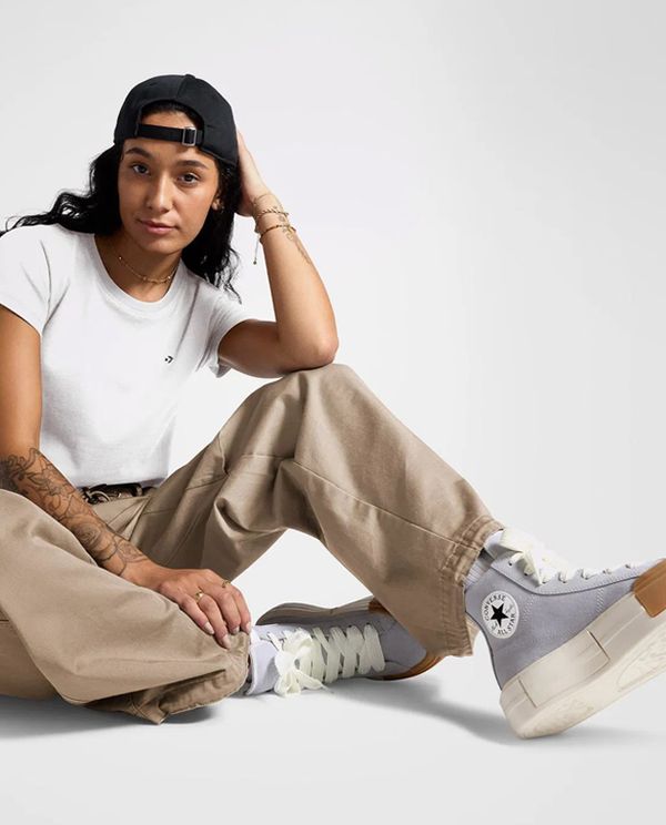 Converse Cropped T-Shirt Γυναικείο (10027252-A01)