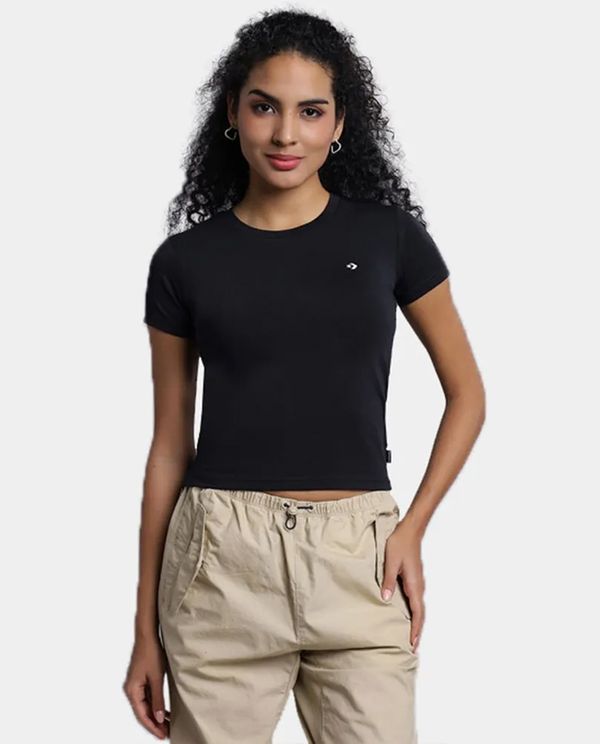 Converse Cropped T-Shirt Γυναικείο (10027252-A02)