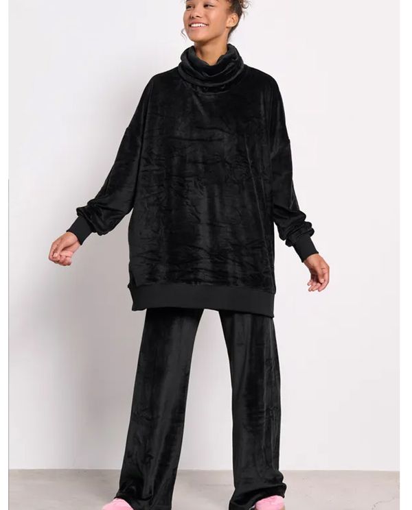 Body Talk Velour High Neck Μπλούζα Με Ψηλό Λαιμό Γυναικεία (1242-903826-00100)
