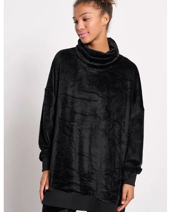 Body Talk Velour High Neck Μπλούζα Με Ψηλό Λαιμό Γυναικεία (1242-903826-00100)