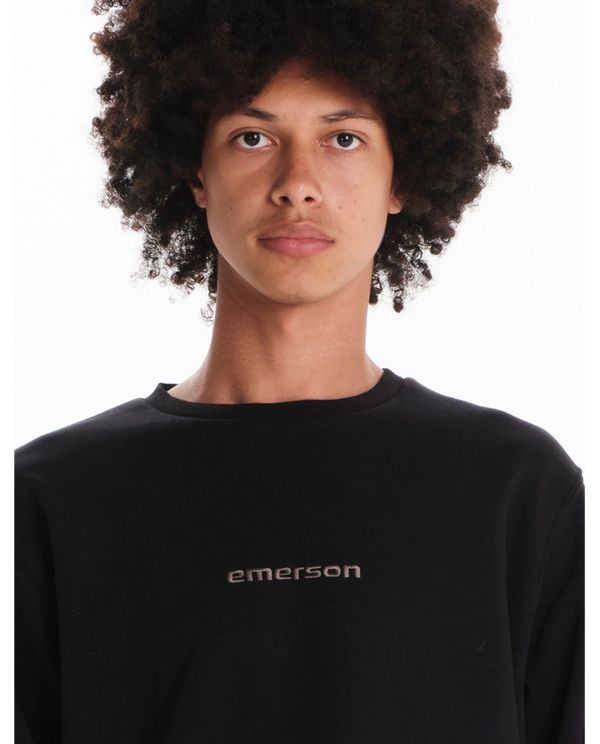 Emerson Classic Crew Neck Μπλούζα Με Λαιμόκοψη Ανδρική (242.EM20.51 BLACK)