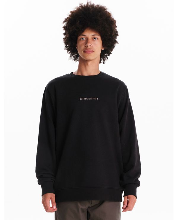 Emerson Classic Crew Neck Μπλούζα Με Λαιμόκοψη Ανδρική (242.EM20.51 BLACK)