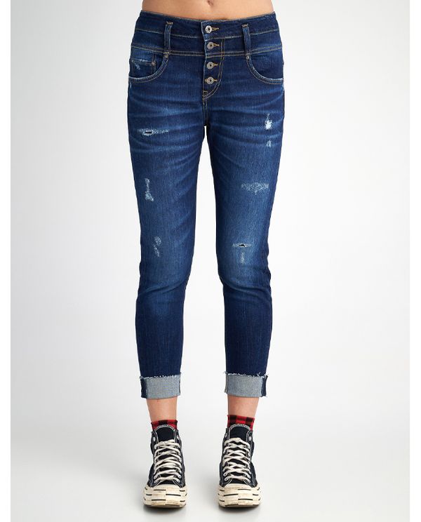 Staff Irene Τζιν Γυναικείο Παντελόνι -Boyfriend Fit Cropped Typos (5-907.060.S1.052 TYPOS)