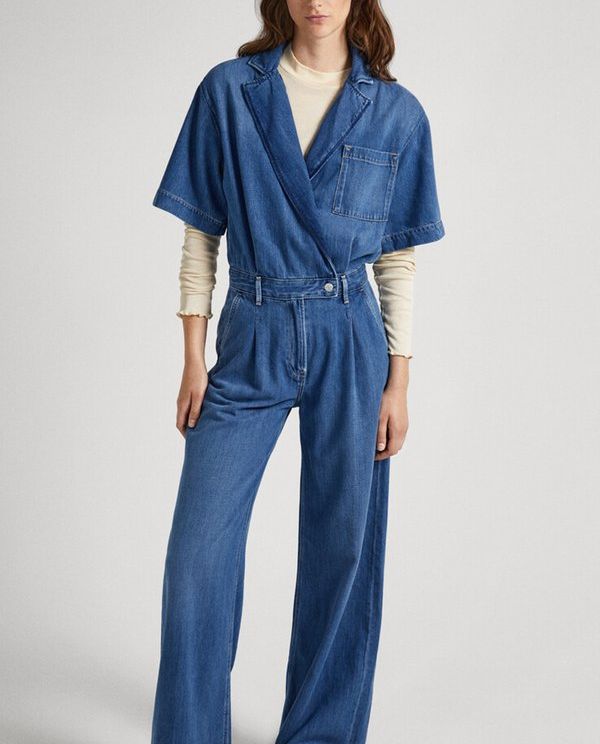 Denim Μακριά Ολόσωμη Φόρμα Soleil PEPE JEANS