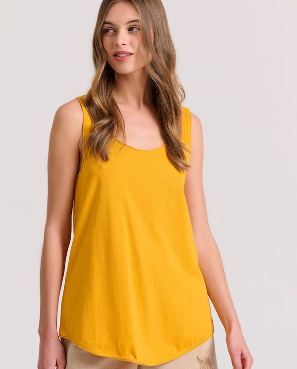 Tank top από οργανικό βαμβάκι με raw edges
