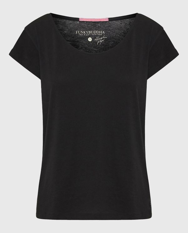 Βαμβακερό t-shirt με στρογγυλή λαιμόκοψη