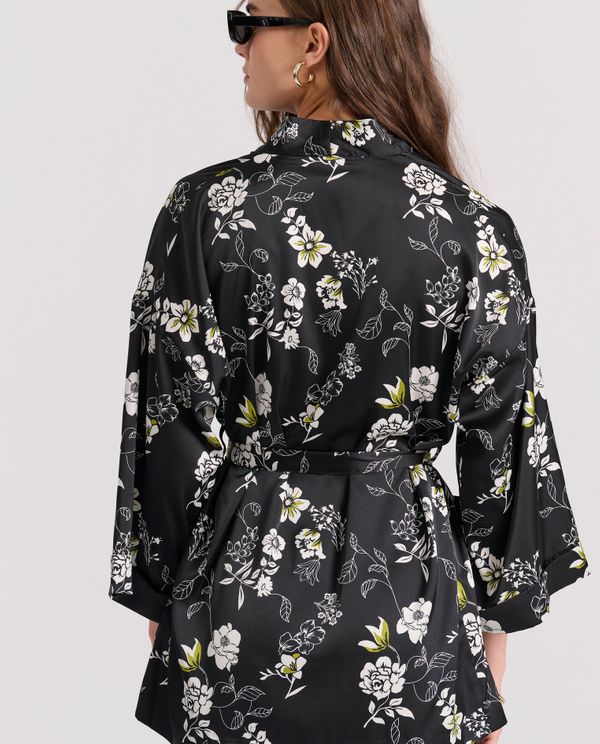 Loose fit κοντό εμπριμέ kimono