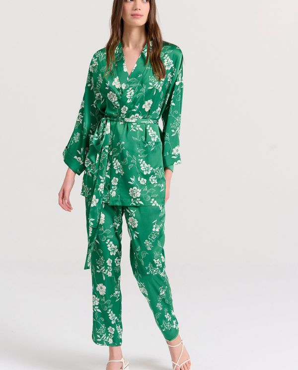 Loose fit κοντό εμπριμέ kimono