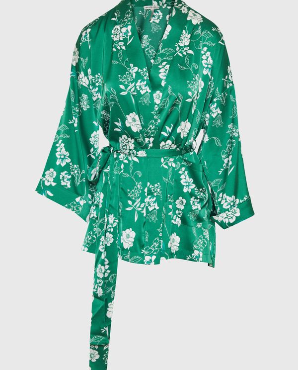 Loose fit κοντό εμπριμέ kimono