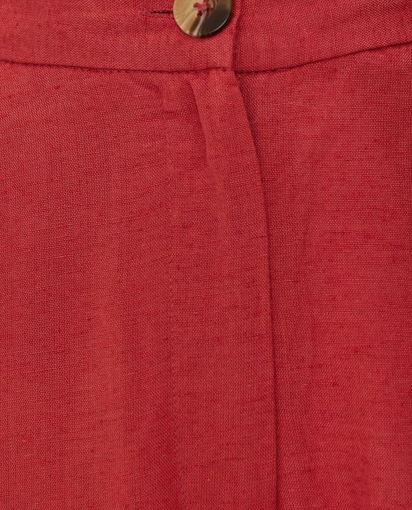 Wide leg linen blend παντελόνα με μονή πιέτα