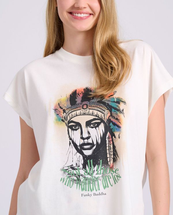 Loose fit t-shirt με bohemian τύπωμα