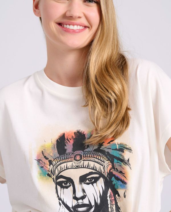 Loose fit t-shirt με bohemian τύπωμα