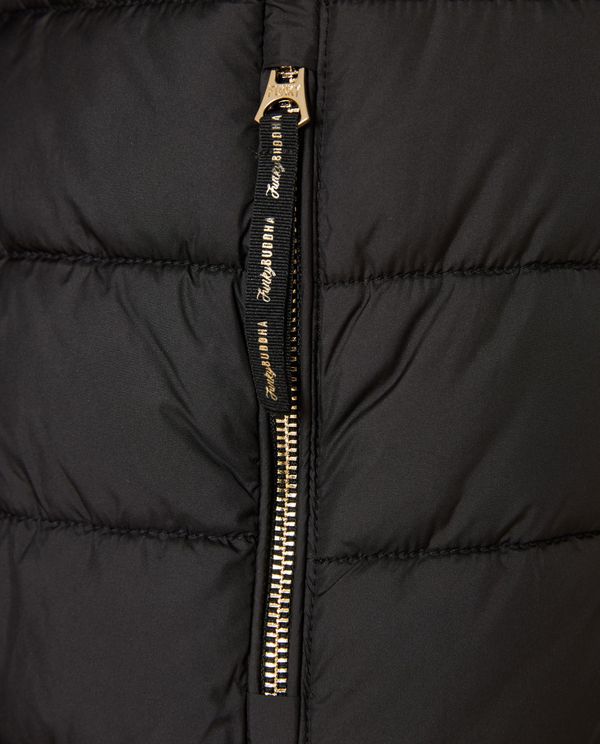 Long fit puffer μπουφάν με αποσπώμενη γούνα