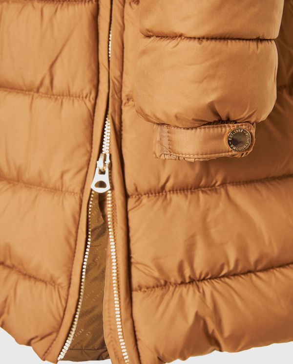 Long fit puffer μπουφάν με αποσπώμενη γούνα