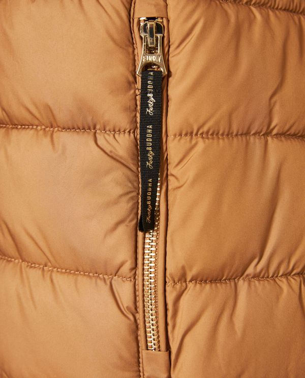 Long fit puffer μπουφάν με αποσπώμενη γούνα