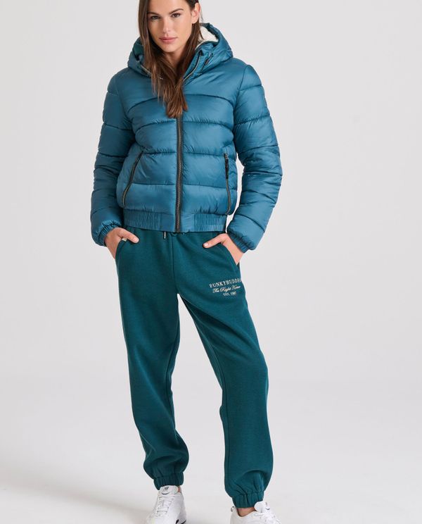 Καπιτονέ puffer μπουφάν με κουκούλα