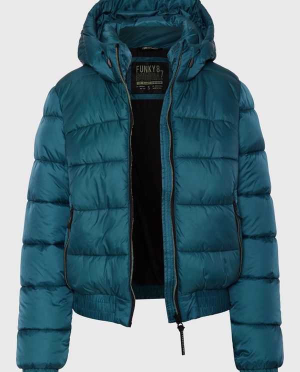 Καπιτονέ puffer μπουφάν με κουκούλα