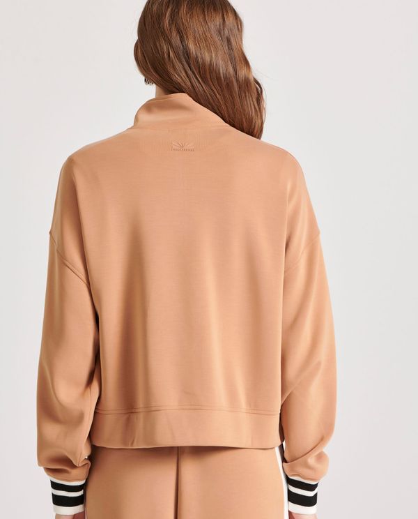Γυναικείο half-zip φούτερ με ψηλή λαιμόκοψη