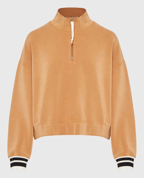 Γυναικείο half-zip φούτερ με ψηλή λαιμόκοψη
