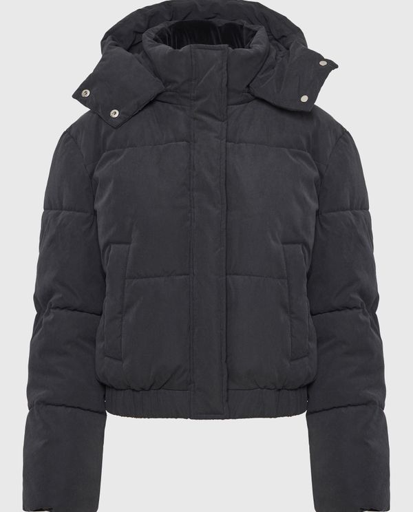 Puffer μπουφάν με αποσπώμενη κουκούλα