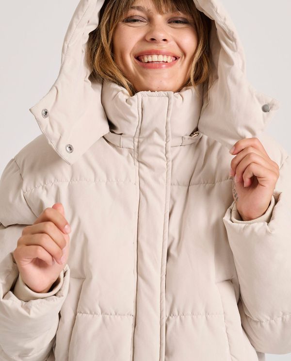 Puffer μπουφάν με αποσπώμενη κουκούλα