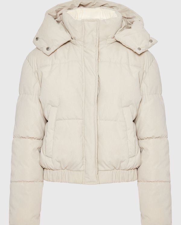 Puffer μπουφάν με αποσπώμενη κουκούλα