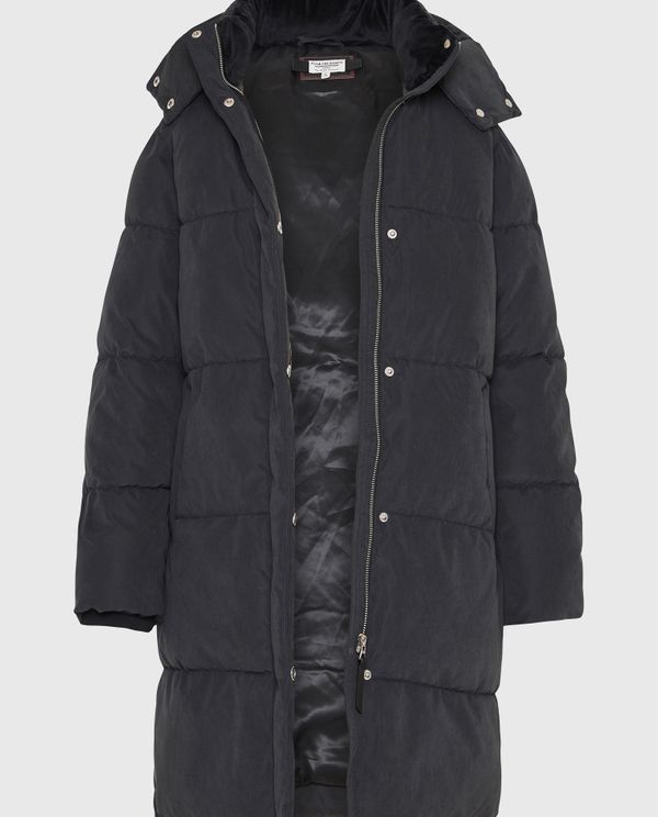 Loose fit μακρύ puffer μπουφάν με αποσπώμενη κουκούλα
