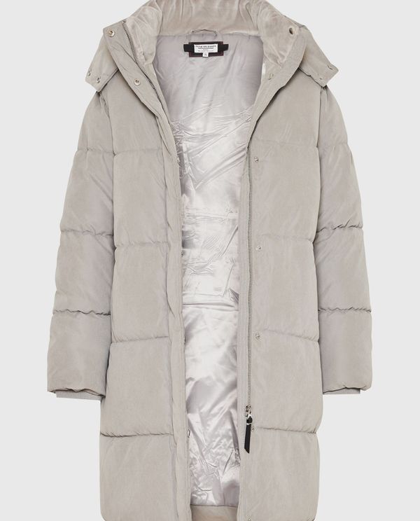 Loose fit μακρύ puffer μπουφάν με αποσπώμενη κουκούλα
