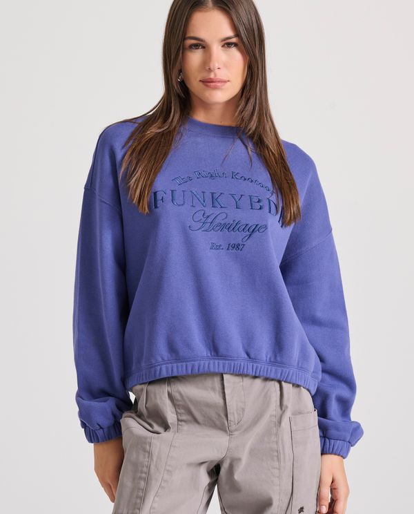 Relaxed fit φούτερ με Funky Buddha κέντημα