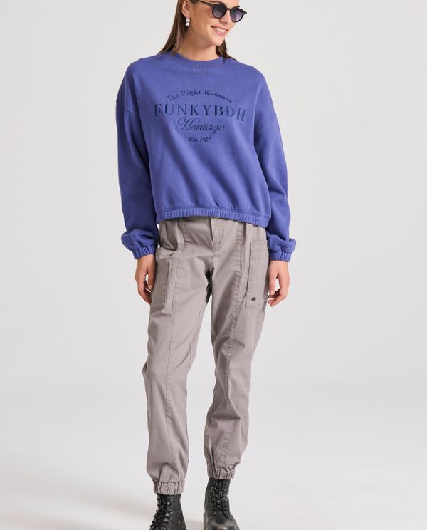 Relaxed fit φούτερ με Funky Buddha κέντημα