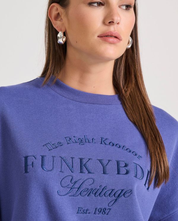 Relaxed fit φούτερ με Funky Buddha κέντημα