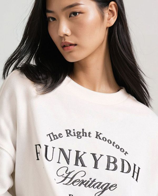 Relaxed fit φούτερ με Funky Buddha κέντημα