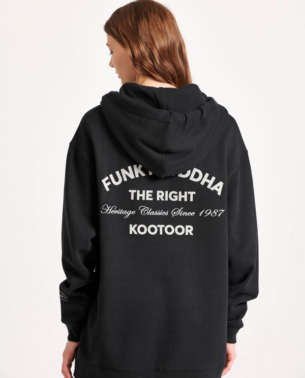 Relaxed fit φούτερ ζακέτα με τύπωμα στη πλάτη