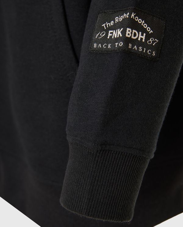 Relaxed fit φούτερ ζακέτα με τύπωμα στη πλάτη