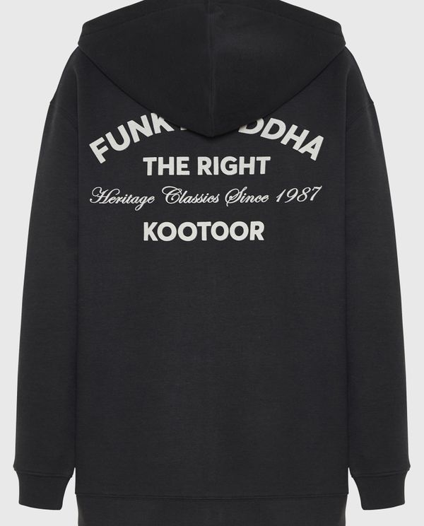 Relaxed fit φούτερ ζακέτα με τύπωμα στη πλάτη