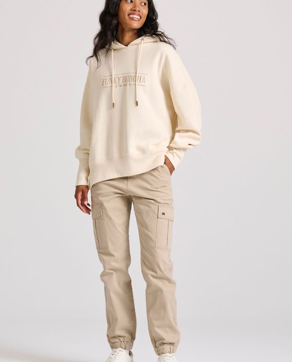Oversized φούτερ με branded κέντημα στο στήθος