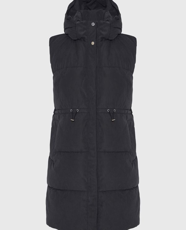 Loose fit αμάνικο puffer μακρύ μπουφάν