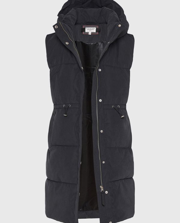 Loose fit αμάνικο puffer μακρύ μπουφάν