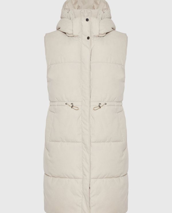 Loose fit αμάνικο puffer μακρύ μπουφάν