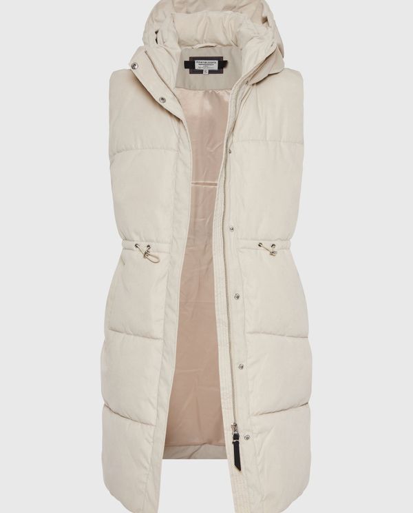 Loose fit αμάνικο puffer μακρύ μπουφάν