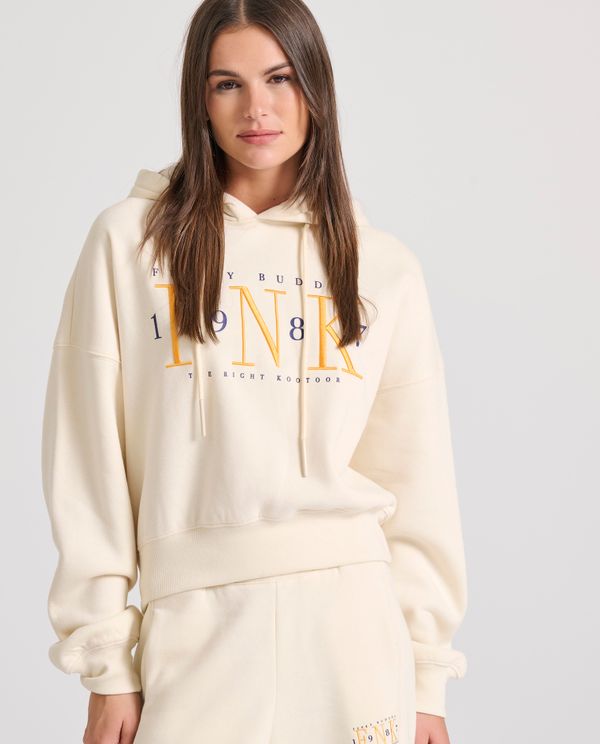 Relaxed fit φούτερ με κέντημα στο στήθος