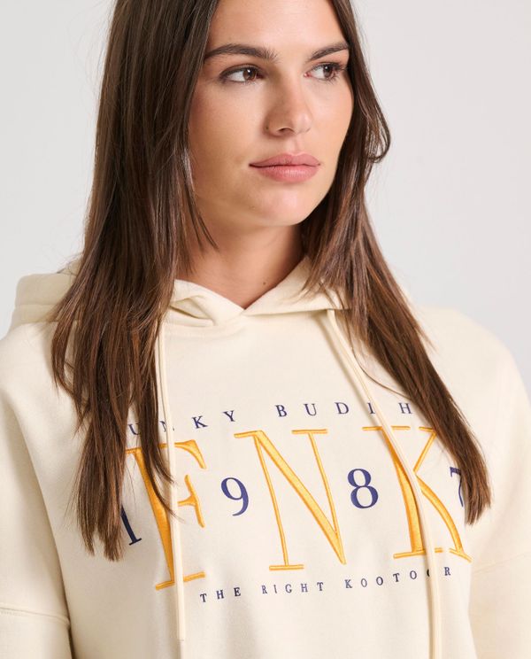 Relaxed fit φούτερ με κέντημα στο στήθος