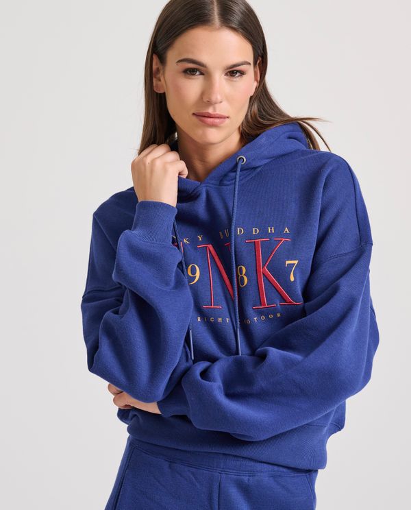 Relaxed fit φούτερ με κέντημα στο στήθος