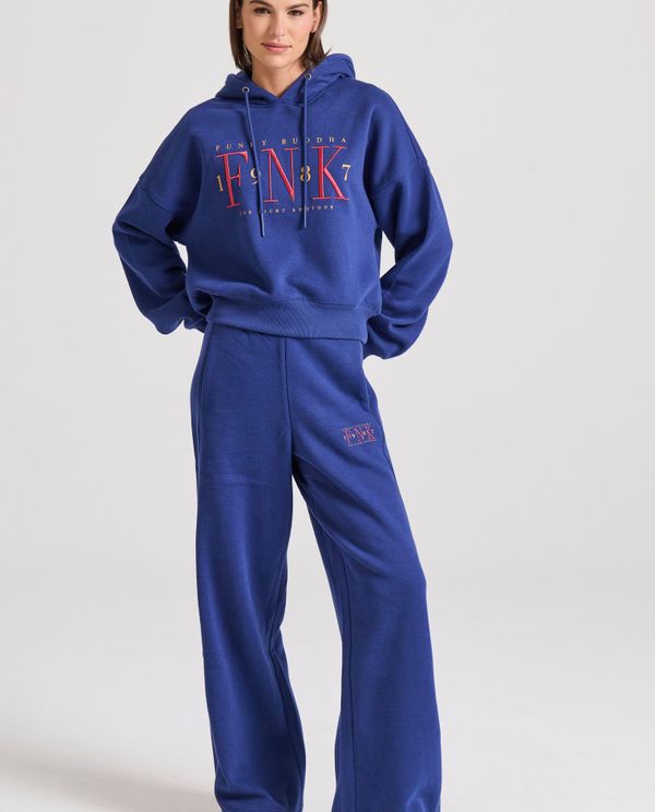Relaxed fit φούτερ με κέντημα στο στήθος