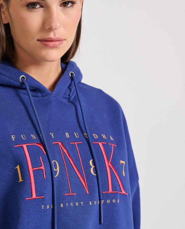 Relaxed fit φούτερ με κέντημα στο στήθος