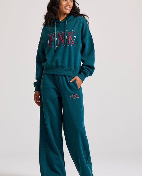 Relaxed fit φούτερ με κέντημα στο στήθος
