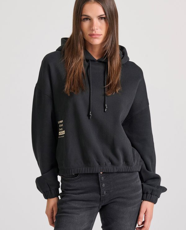 Relaxed fit φούτερ με τύπωμα στη πλάτη