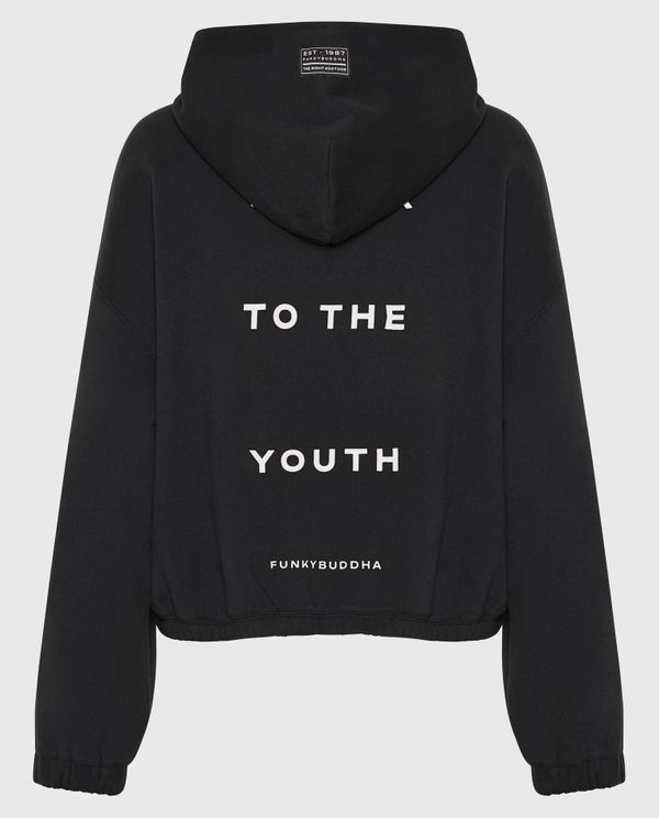 Relaxed fit φούτερ με τύπωμα στη πλάτη