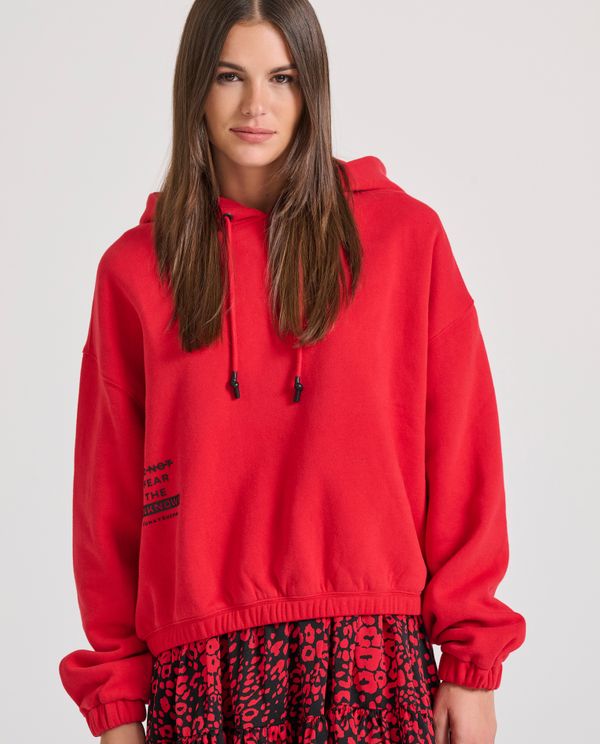 Relaxed fit φούτερ με τύπωμα στη πλάτη