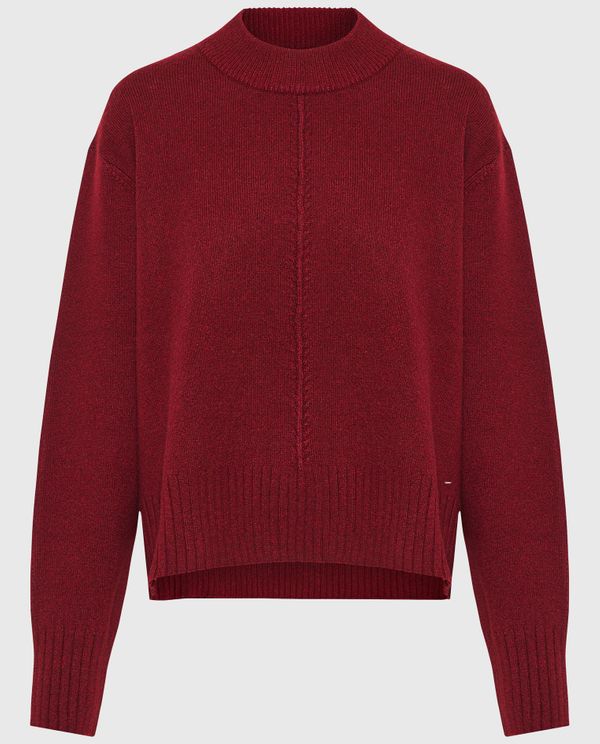 Relaxed fit πλεκτή μπλούζα με στρογγυλή λαιμόκοψη
